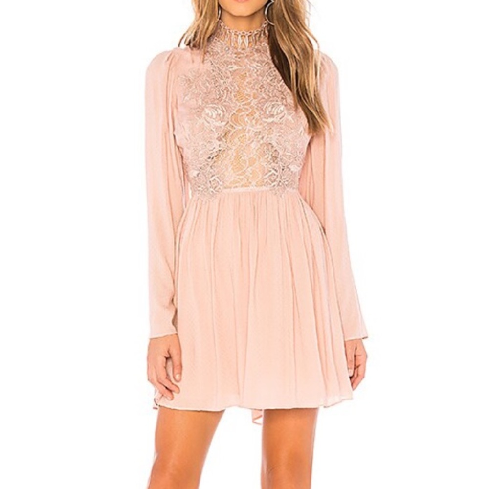 Free People Divine Mini Dress in Rose Whimsical Fairy Women’s Dress Size 4 - Picture 1 of 12